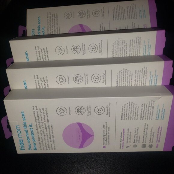 Frida Mom C-Section Silicone Scar Waterproof W\ Case 6 Reusable Patches LOT OF 4 - Picture 5 of 6